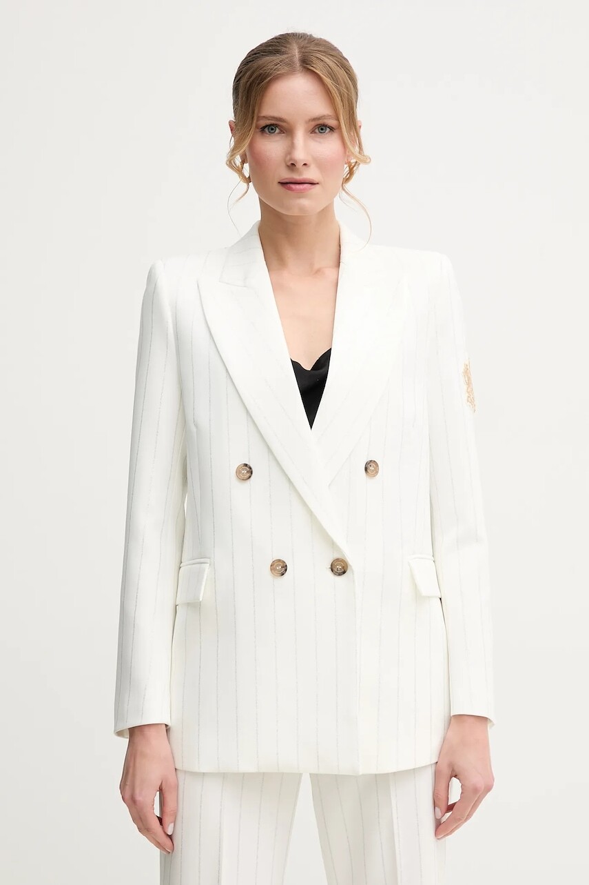 Sako ERMANNO Firenze biela farba, dvojradové, vzorované, 56TI001EV7