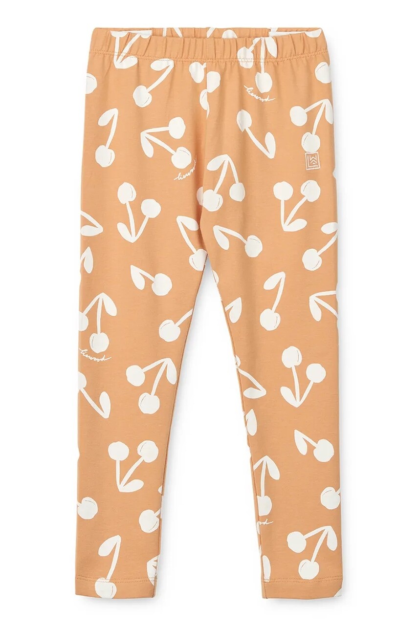 Detské bavlnené legíny Liewood Marie Printed Leggings oranžová farba, vzorované, LW19959