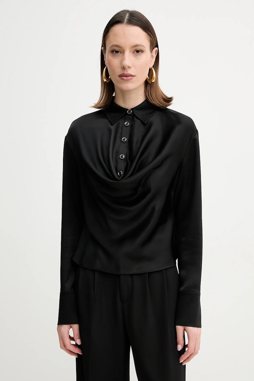 Blúzka Marciano by Guess LINDA dámska, čierna farba, jednofarebná, 5GGH01 7246A