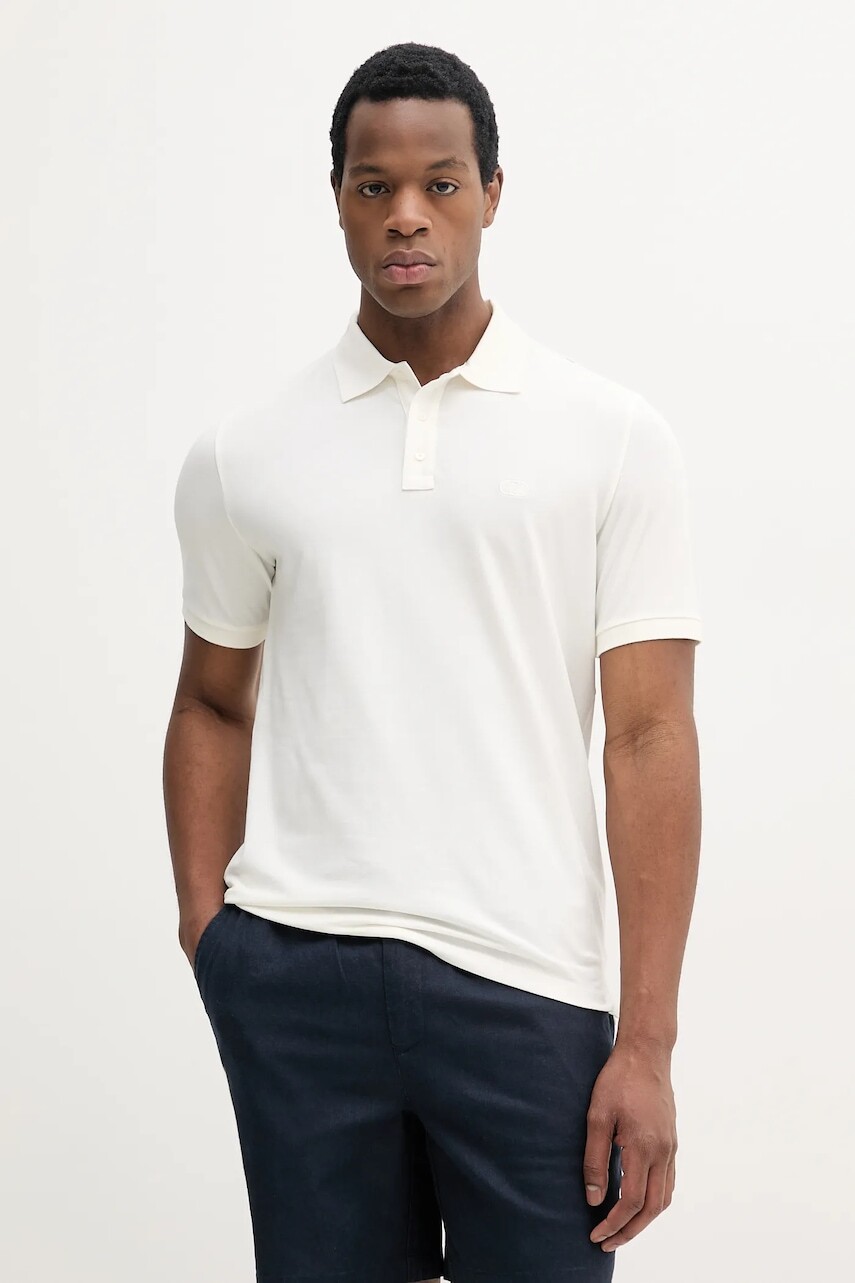 Polo tričko Liu Jo pánske, béžová farba, jednofarebné, QA5157 J0299