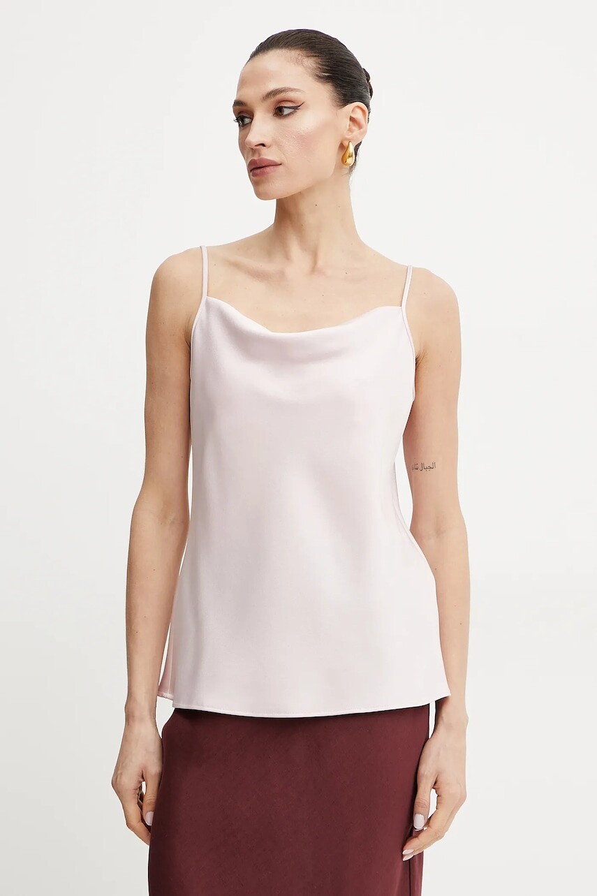 Blúzka Marella FRINGY dámska, ružová farba, jednofarebná, 2513161022200