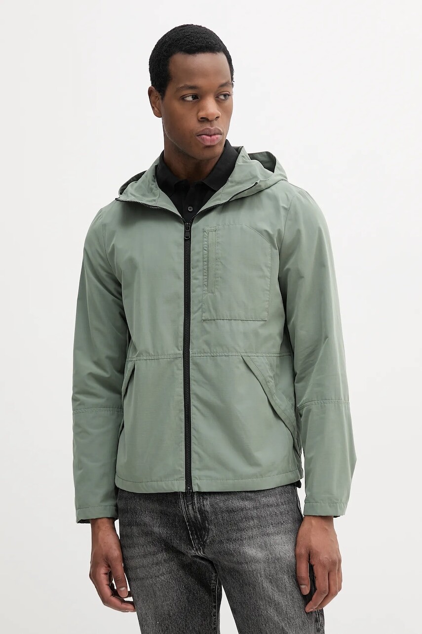 Bunda United Colors of Benetton zelená farba, prechodná, 25R1UN069