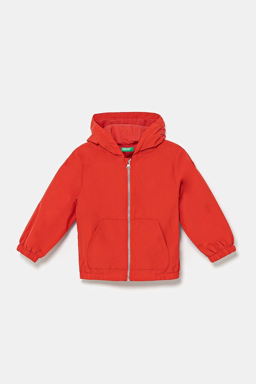 Detská bunda United Colors of Benetton červená farba, 2IGGGN03K