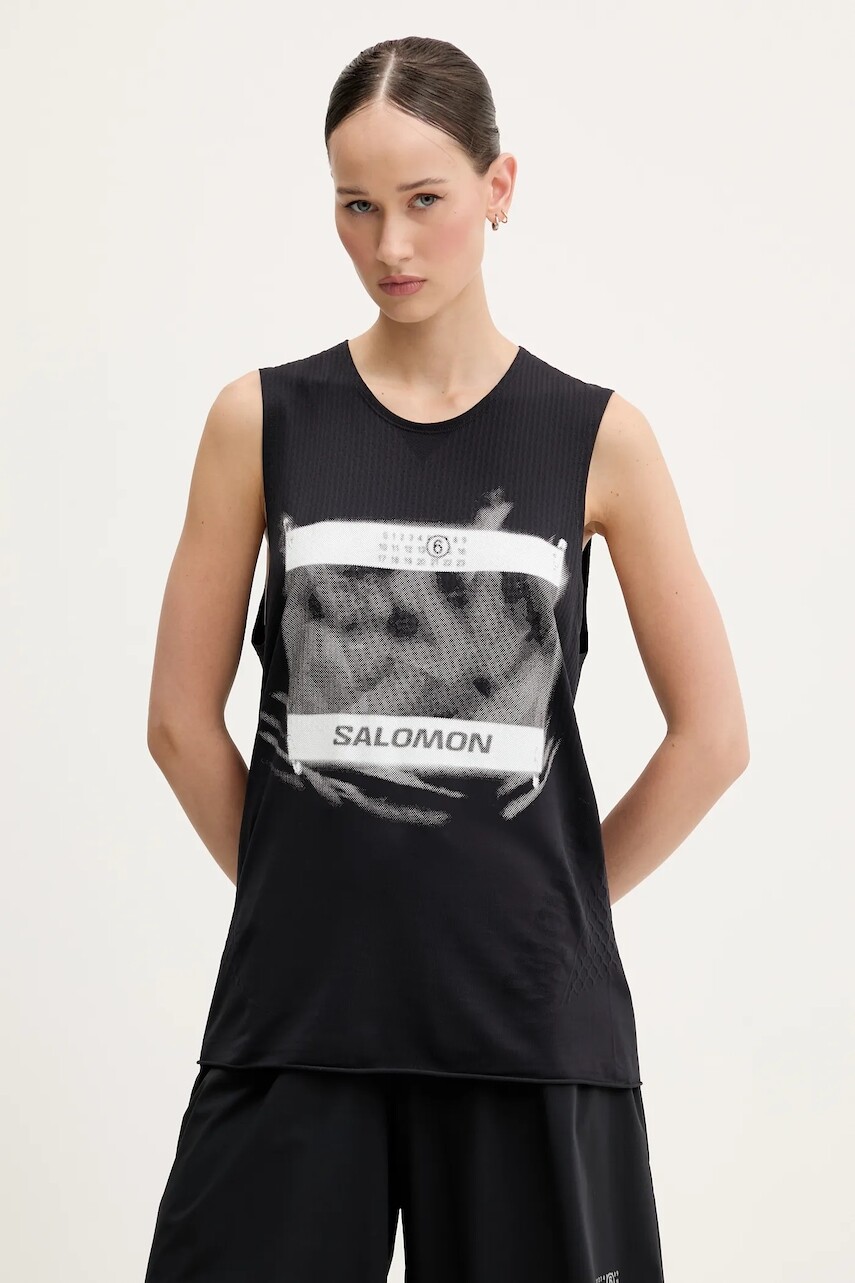 Top MM6 Maison Margiela x Salomon čierna farba, S52NL0071.M20101