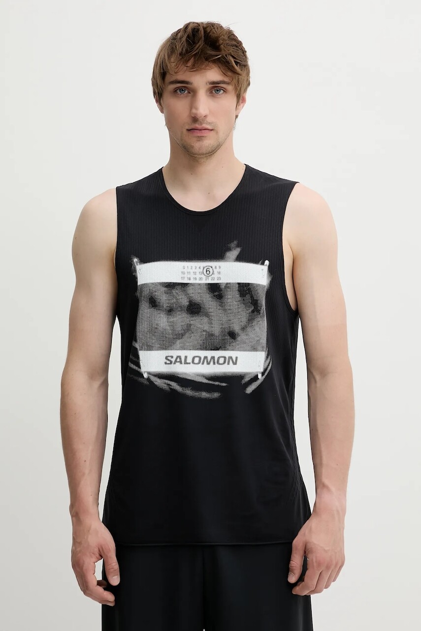 Tričko MM6 Maison Margiela x Salomon čierna farba, SH0NL0005.M20101