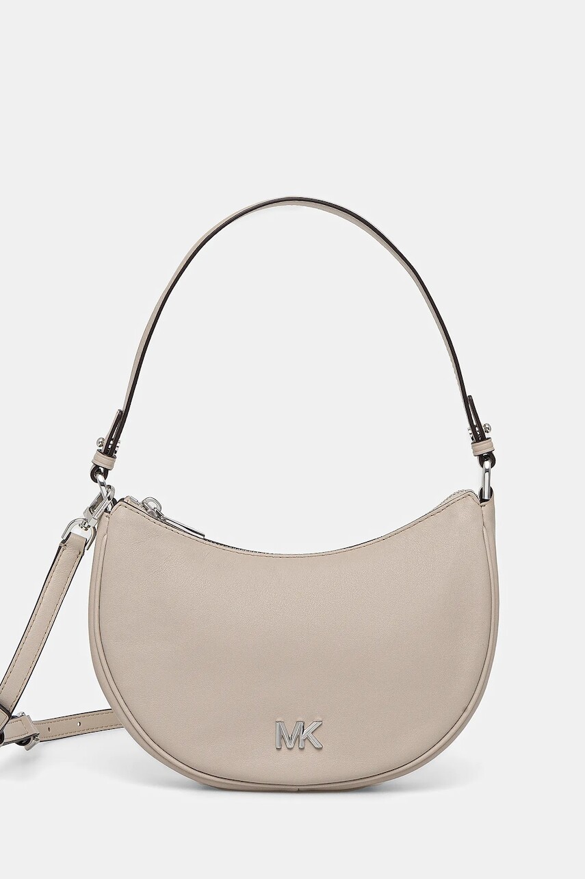 Kožená kabelka MICHAEL Michael Kors béžová farba, 32S5S8QU1L