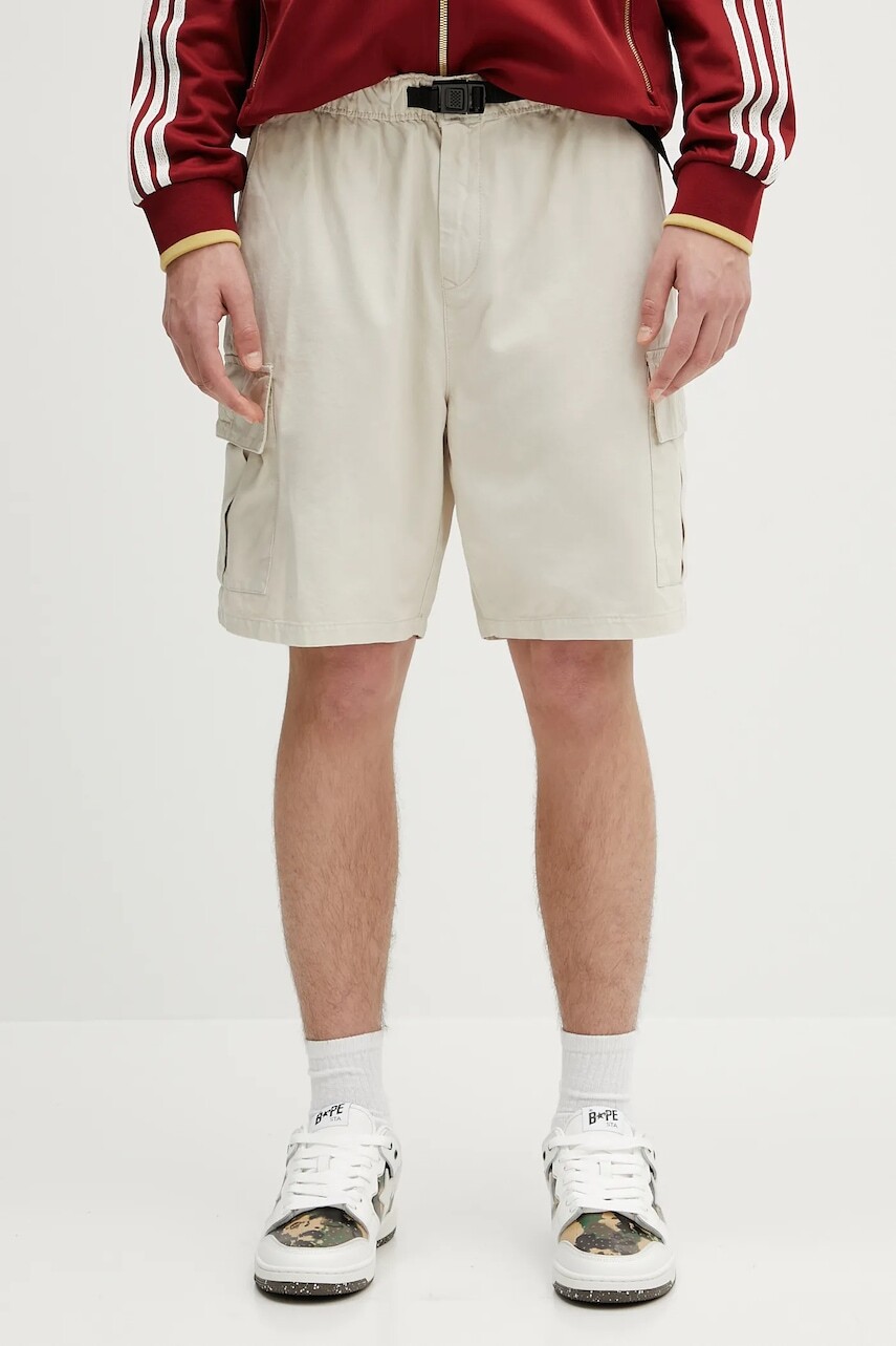 Bavlnené šortky Barbour Barbour Grindle Cargo Relaxed Short béžová farba, MST0062