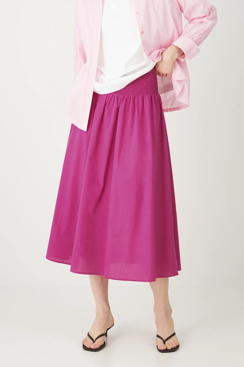 Bavlnená sukňa Medicine ružová farba, maxi, áčkový strih