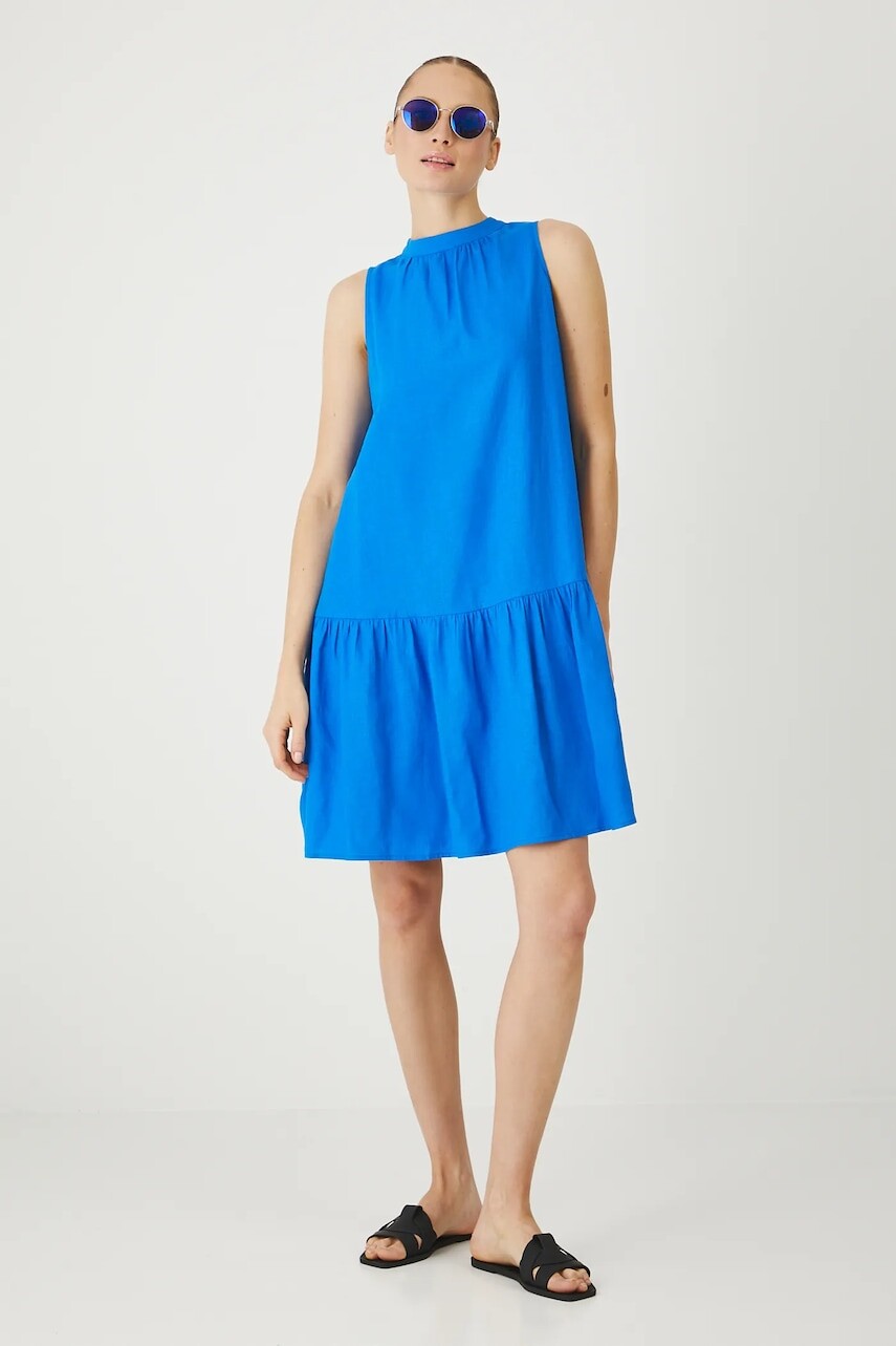 Ľanové šaty Medicine mini, oversize