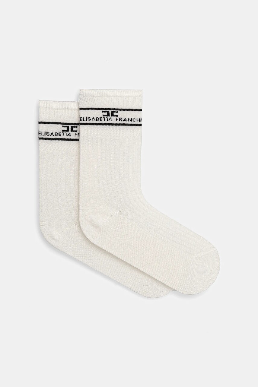 Ponožky Elisabetta Franchi béžová farba, CZ10L52E2