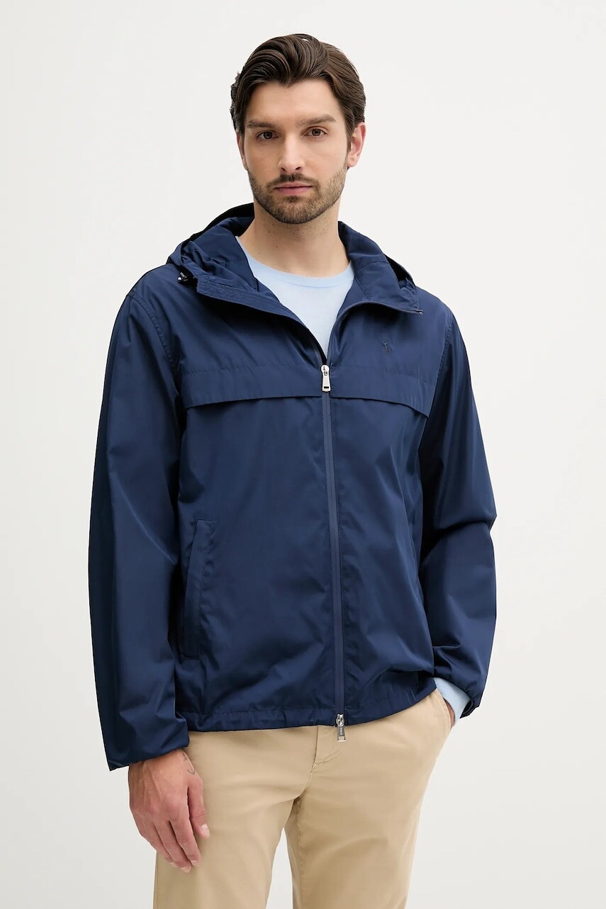 Bunda Polo Ralph Lauren tmavomodrá farba, prechodná, 710968886