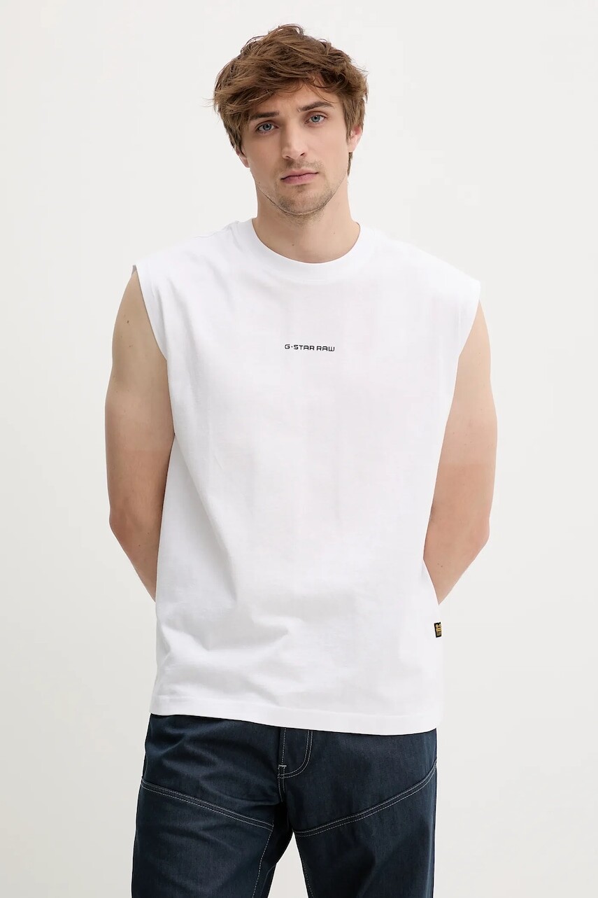 Bavlnené tričko G-Star biela farba, D26028-C336