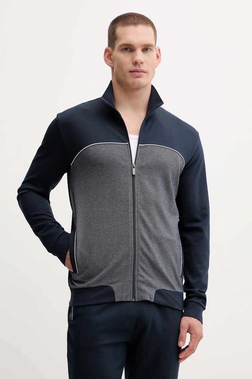 Mikina s kapucňou BOSS čierna farba, melanžová, 50545567