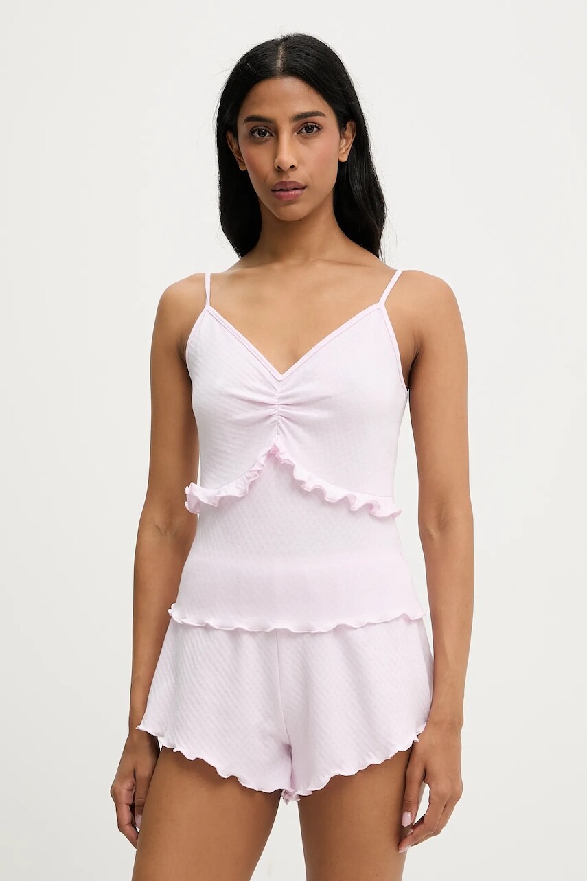 Pyžamo Answear.LAB dámske, ružová farba, bavlnené