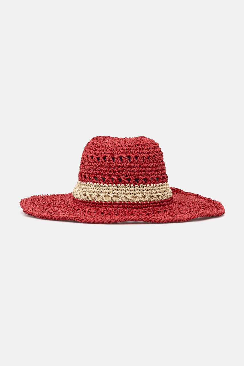 Klobúk United Colors of Benetton červená farba, 62NLDA016