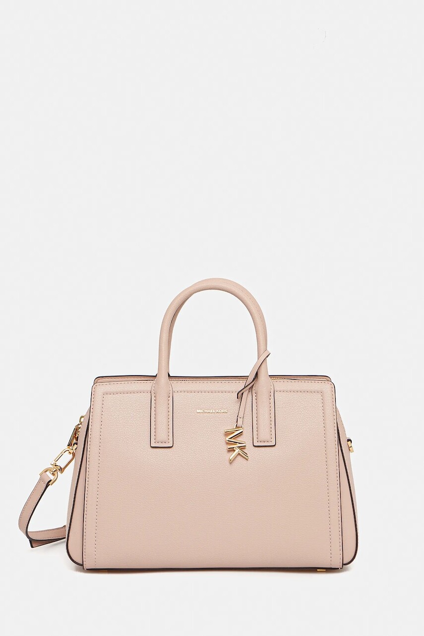 Kožená kabelka MICHAEL Michael Kors LAILA béžová farba, 30R5G9IS6L