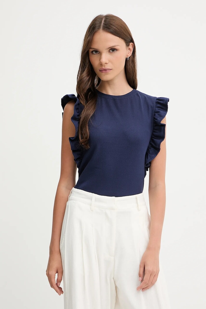 Top United Colors of Benetton tmavomodrá farba, 3FMED10A3