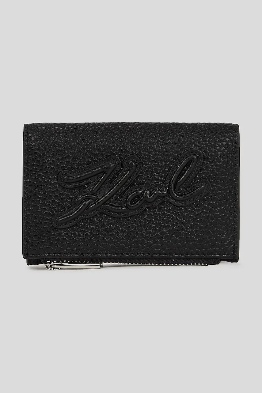 Peňaženka Karl Lagerfeld K/SKUARE dámska, čierna farba, A3W32093