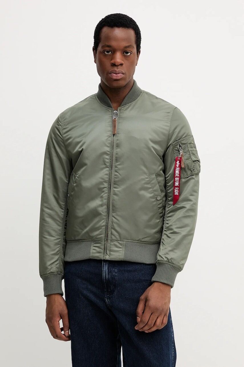 Bunda Alpha Industries 191118.432-green, pánska, zelená farba, prechodná, MA-1 VF 59 191118 432