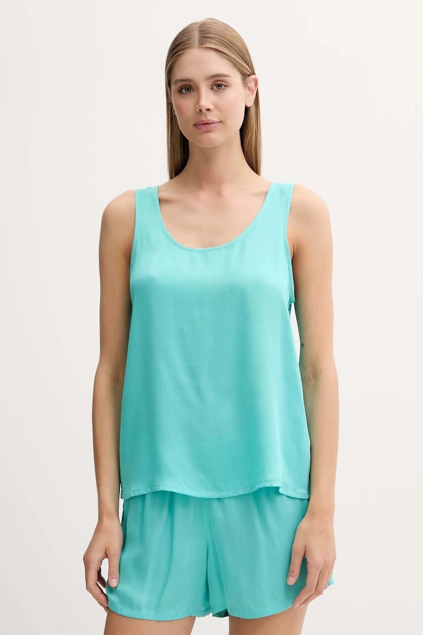 Pyžamo United Colors of Benetton dámske, tyrkysová farba, 41HY3P00S