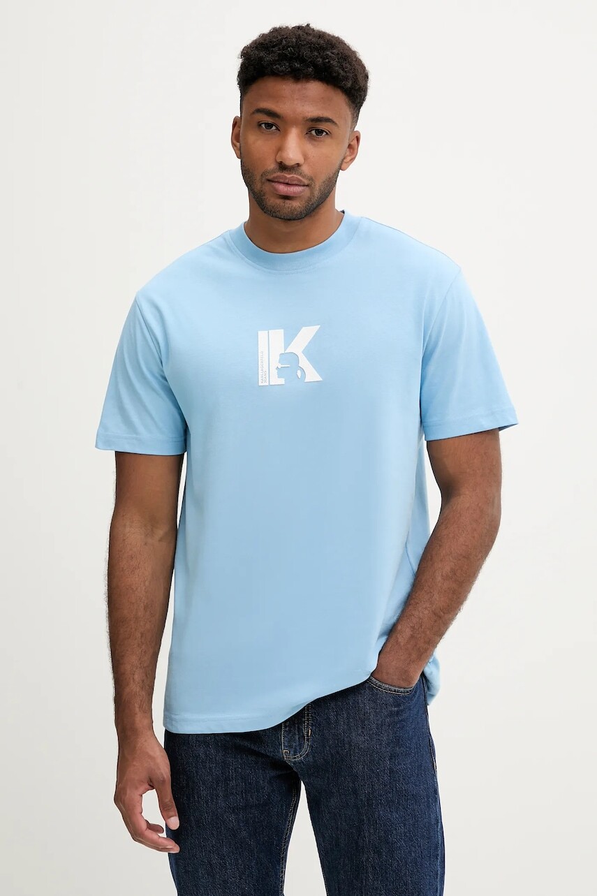 Bavlnené tričko Karl Lagerfeld Jeans pánske, s nášivkou, A3M17057