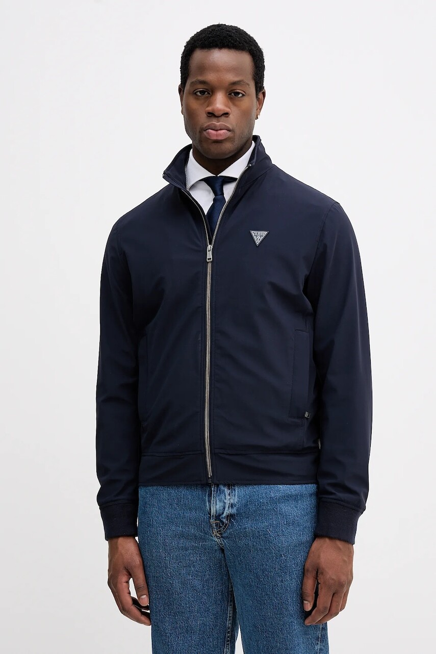 Bunda Guess tmavomodrá farba, prechodná, M4YL13 WEZ70