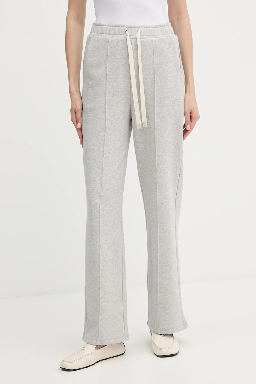 Tepláky Weekend Max Mara FOLK šedá farba, jednofarebné, 2525786011600