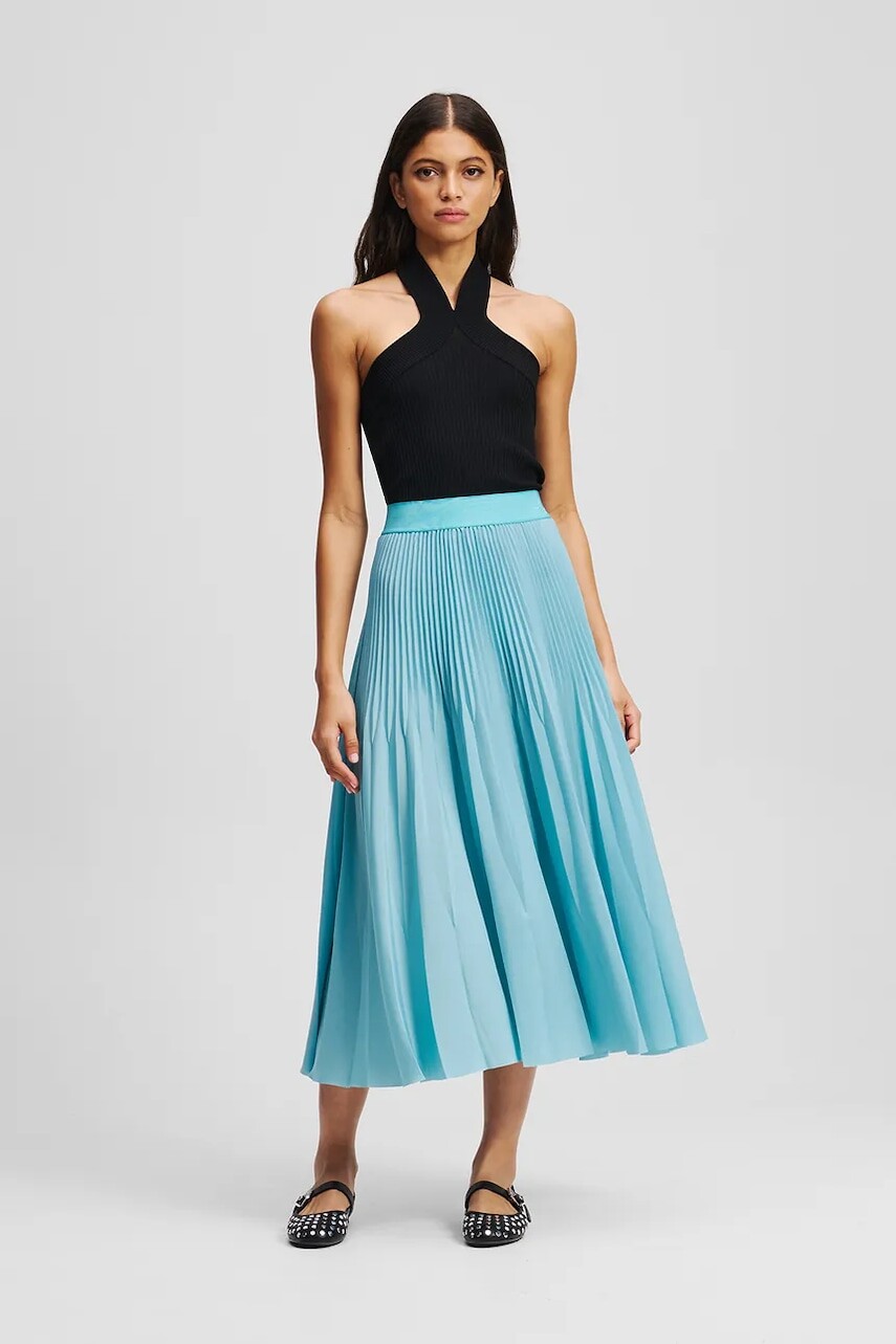 Sukňa Karl Lagerfeld midi, áčkový strih, A3W12016