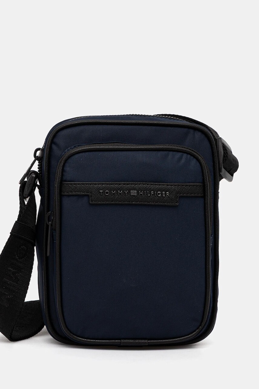 Malá taška Tommy Hilfiger zelená farba, AM0AM13465