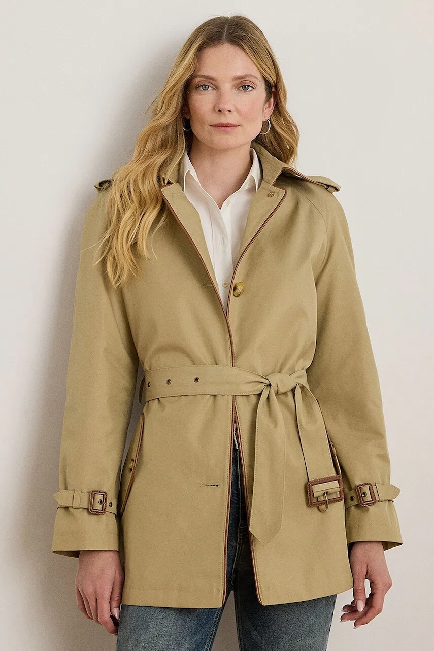 Kabát Lauren Ralph Lauren béžová farba, 297979525