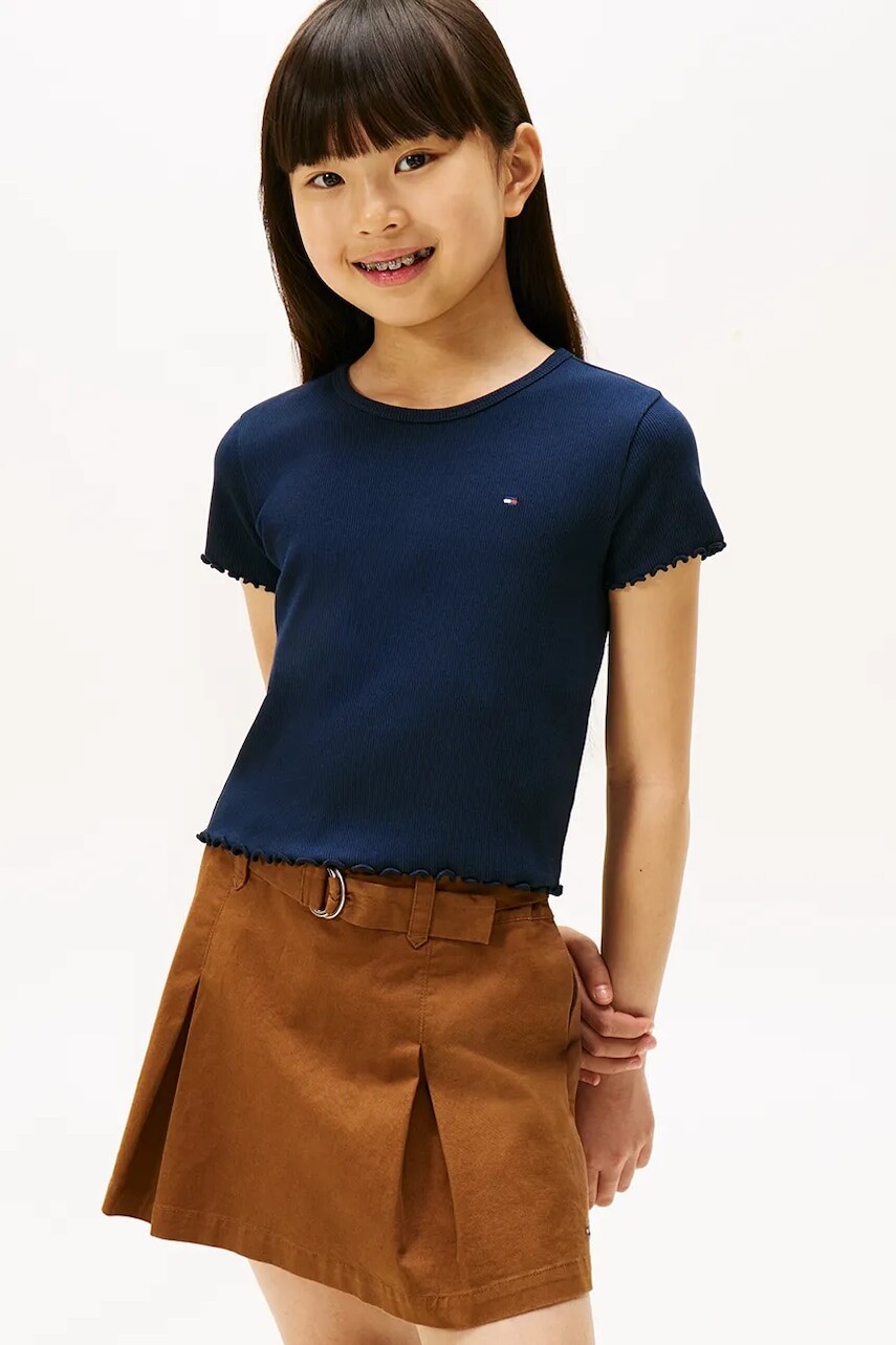 Detské tričko Tommy Hilfiger modrá farba, KG0KG08590