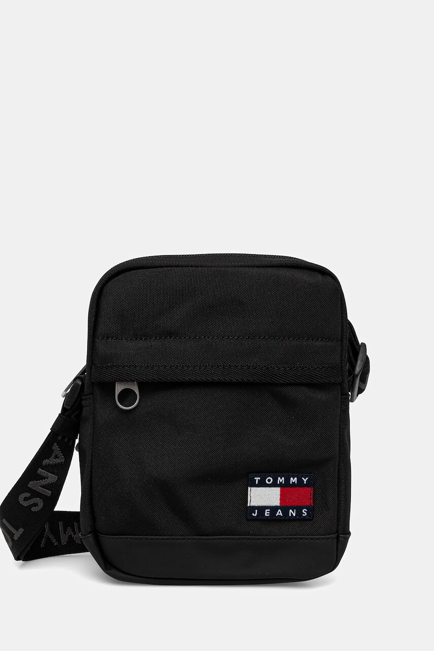 Malá taška Tommy Jeans čierna farba, AM0AM13389