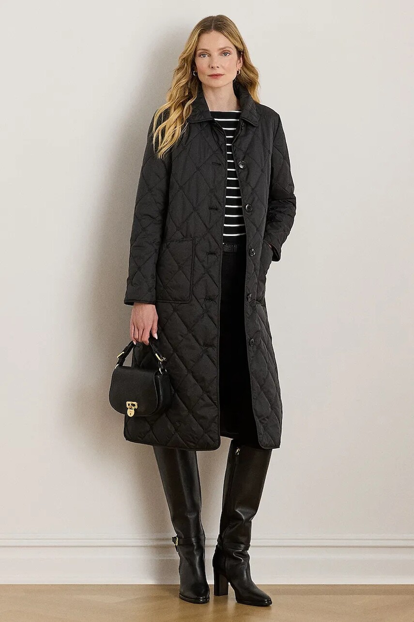 Bunda Lauren Ralph Lauren čierna farba, prechodná, 297980103