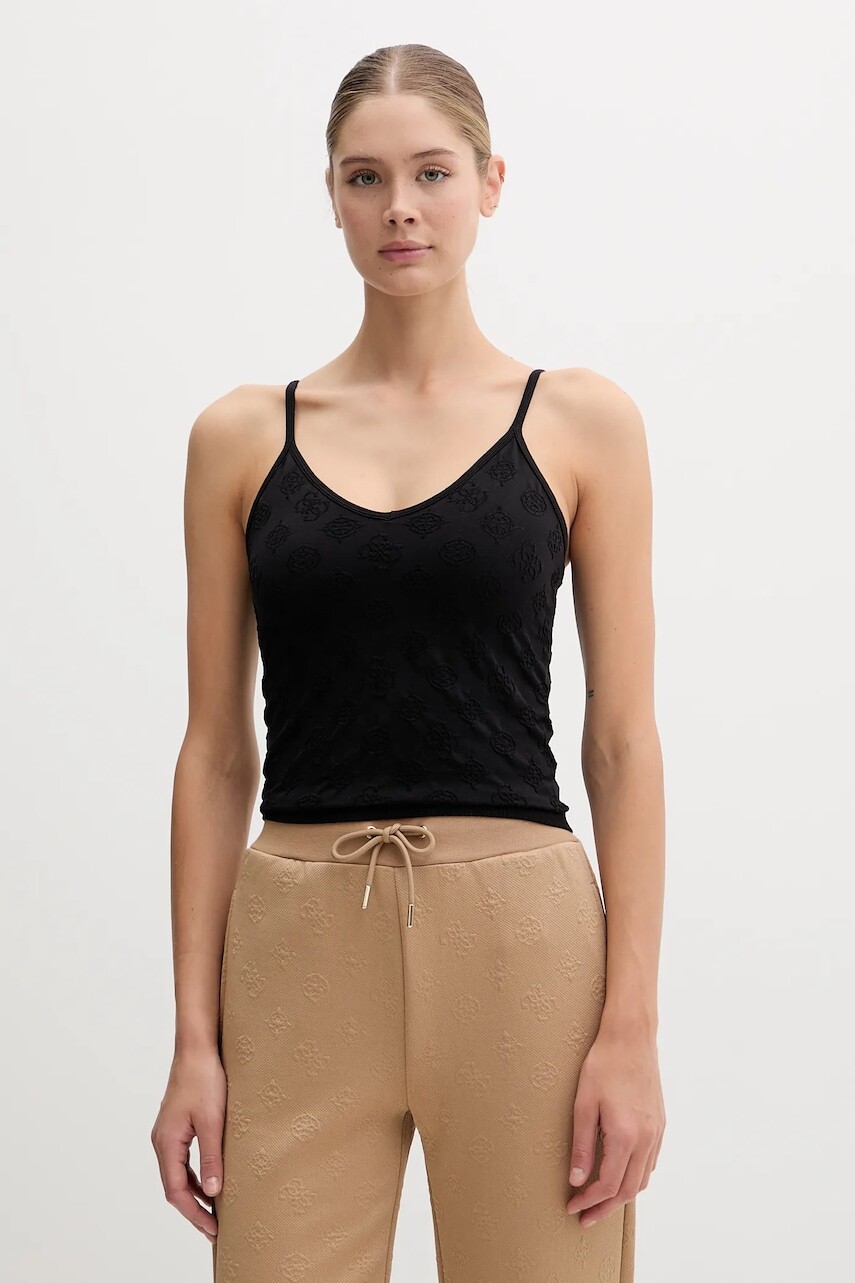 Top Guess PEONY čierna farba, V5YP05 Z3OA0