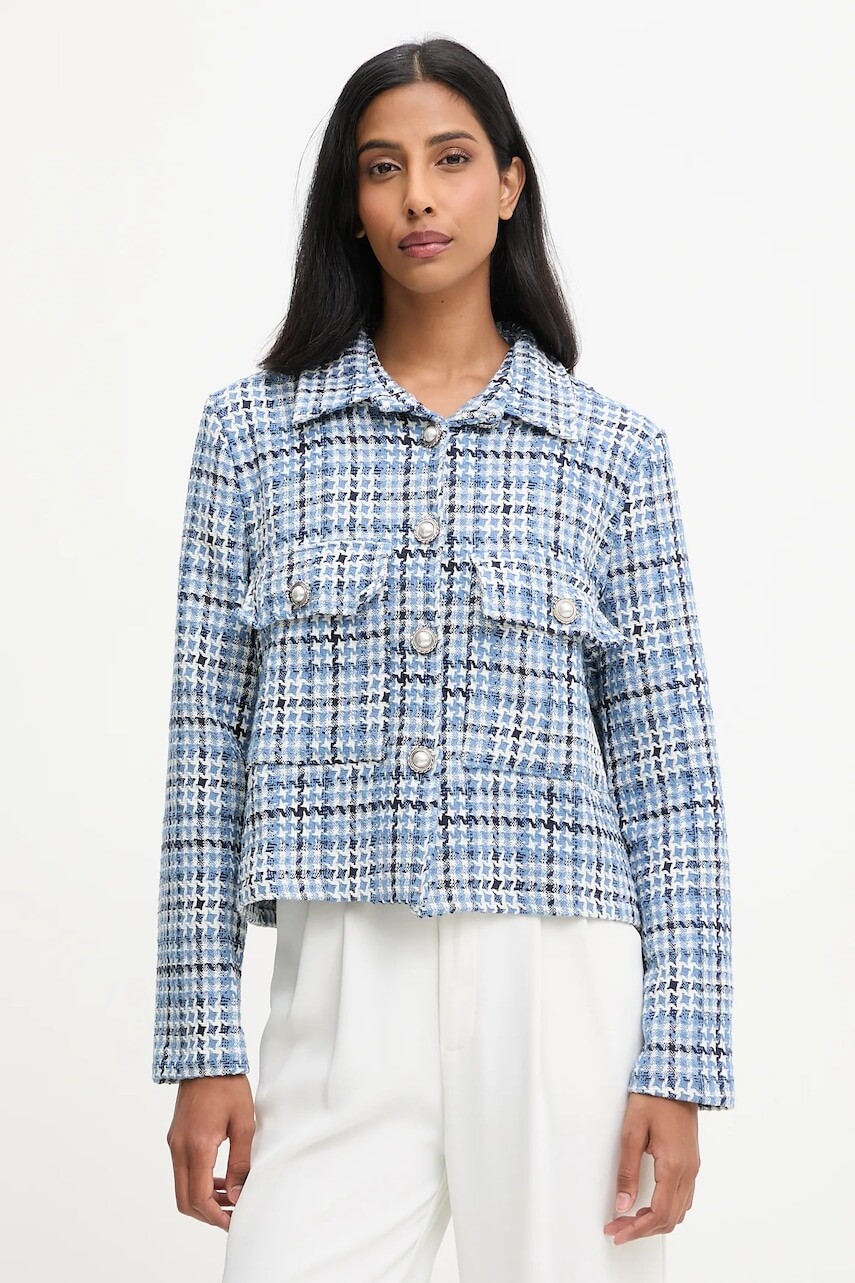 Sako Answear.LAB modrá farba, jednoradové, vzorované