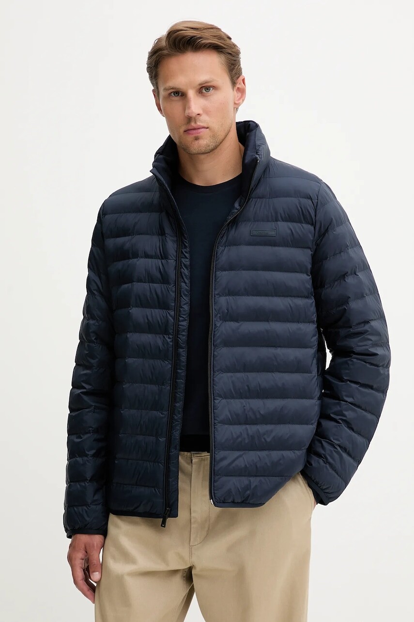 Bunda Calvin Klein tmavomodrá farba, prechodná, LV04LC506G