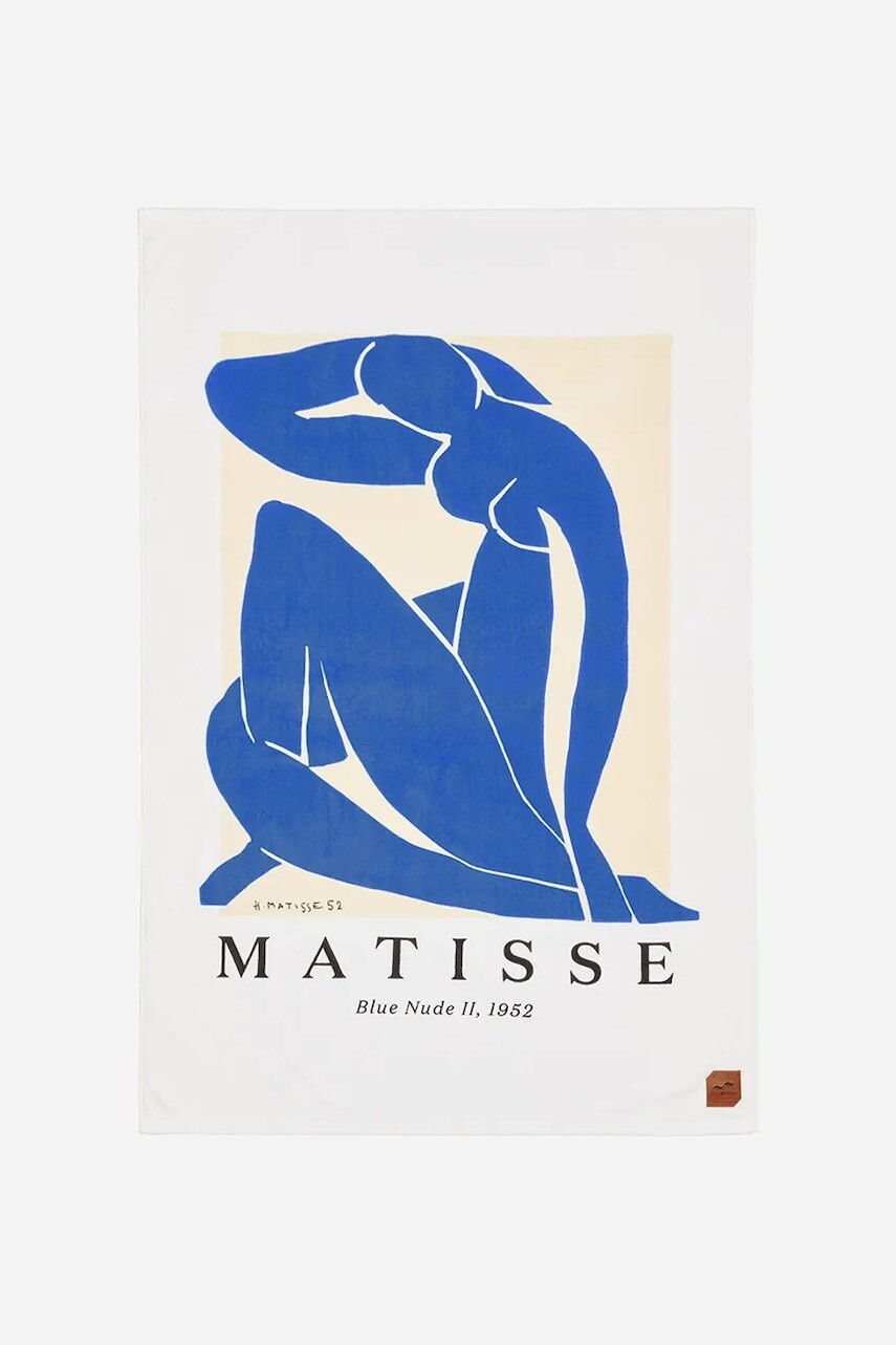Bavlnený plážový uterák Slowtide x Henri Matisse 100 x 150 cm modrá farba