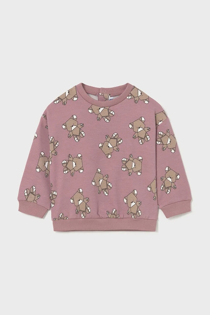 Mikina Mayoral ružová farba, s potlačou, 2430
