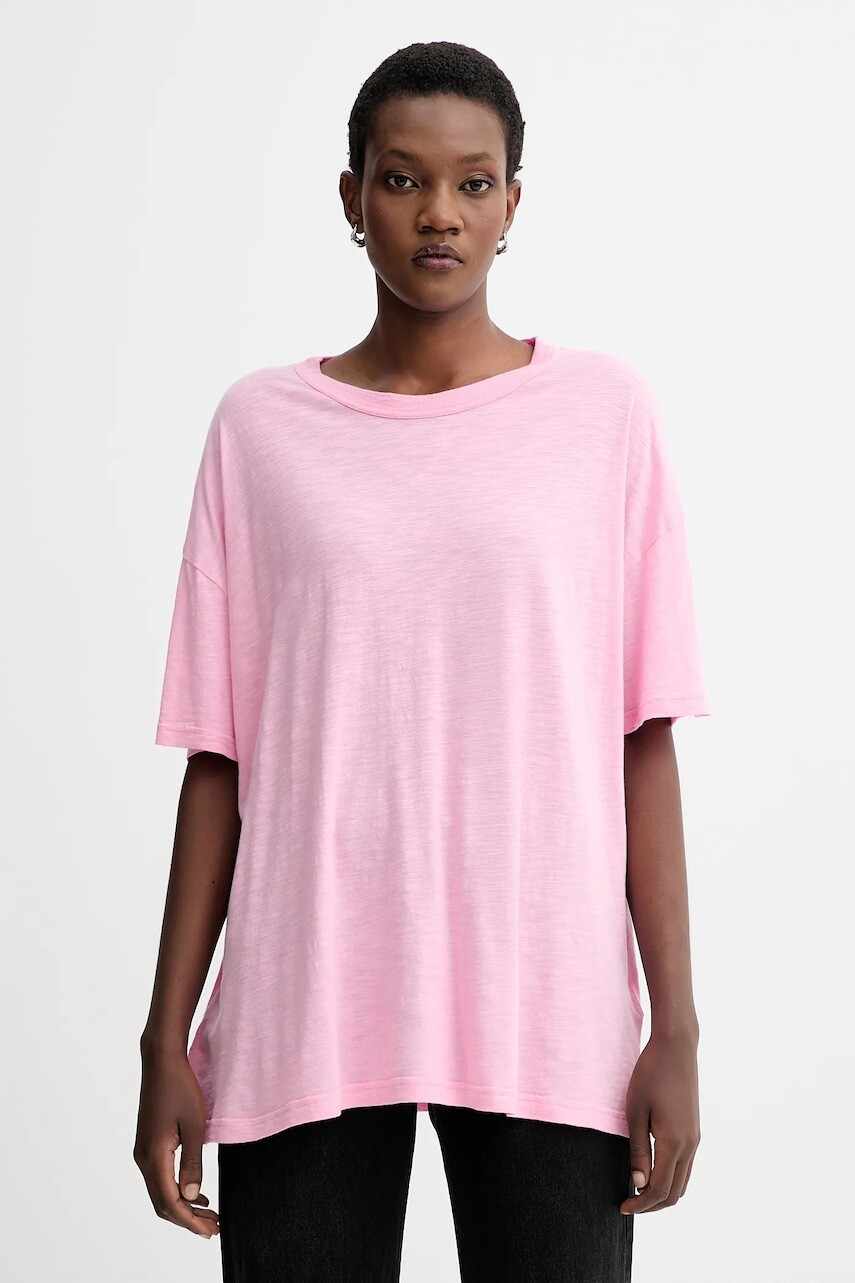 Tričko American Vintage dámske, ružová farba, JAC02AV