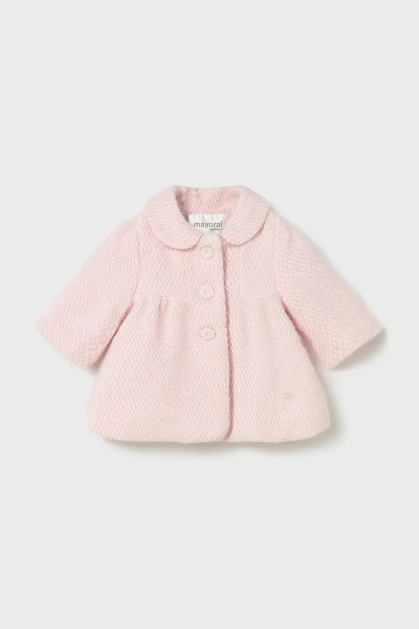 Detský kabátik Mayoral Newborn ružová farba, 2401