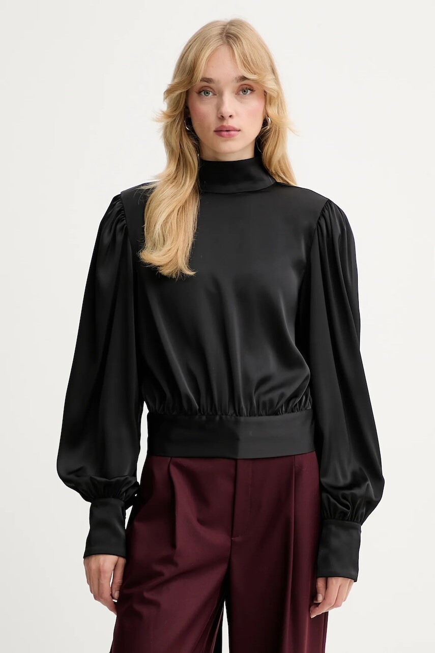 Blúzka Gestuz čierna farba, jednofarebná, 10910803