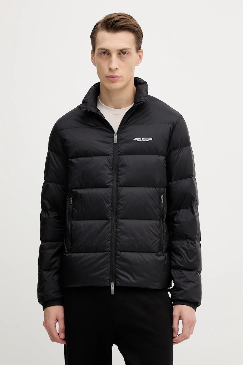 Páperová bunda Armani Exchange čierna farba, zimná, XM001575 AF16927