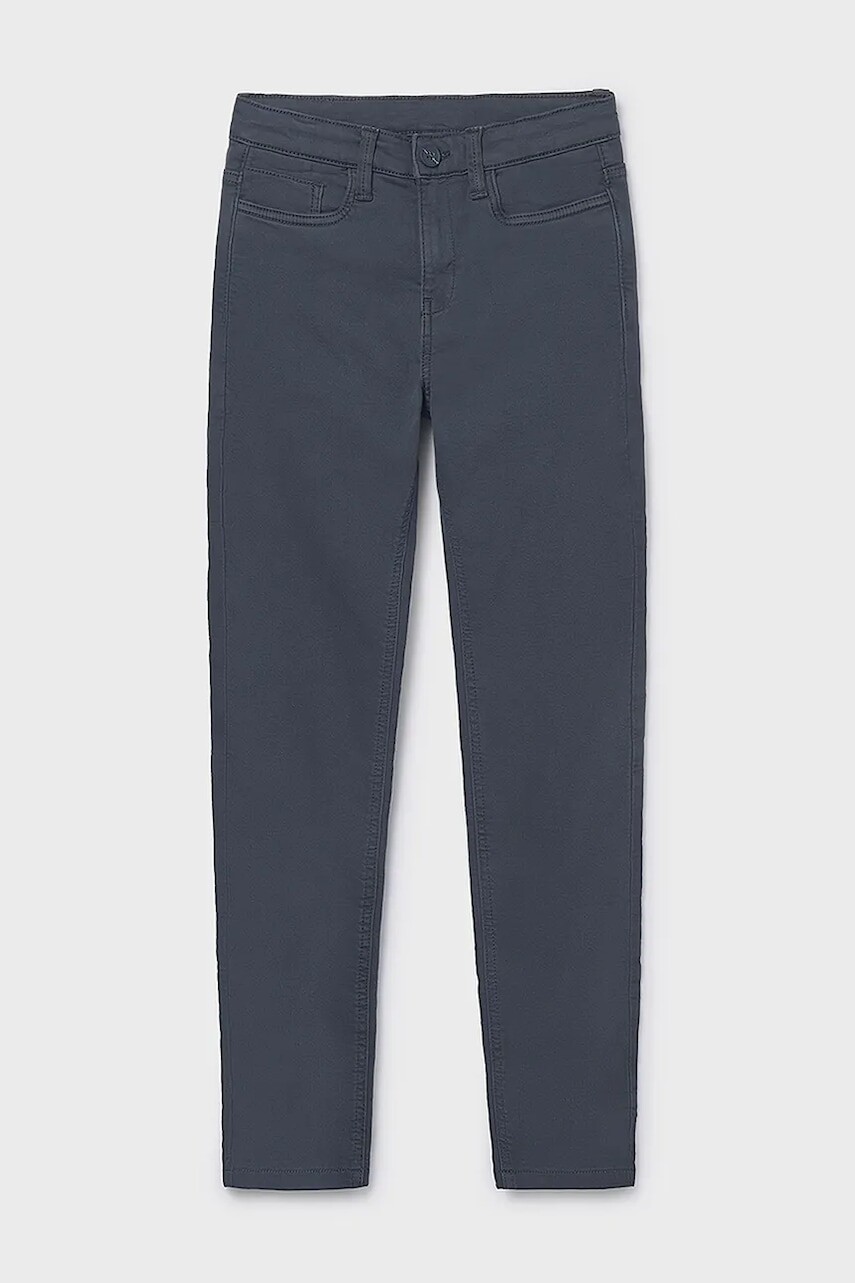 Detské nohavice Mayoral soft tmavomodrá farba, jednofarebné, 7569