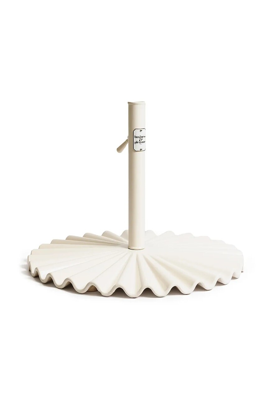 Stojan na záhradné slnečníky Business & Pleasure Co. Clamshell Base 40 kg biela farba