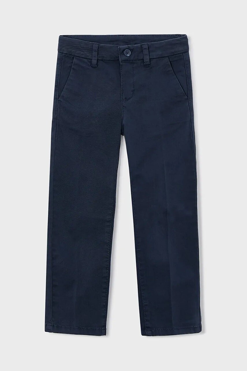 Detské nohavice Mayoral tmavomodrá farba, jednofarebné, 513