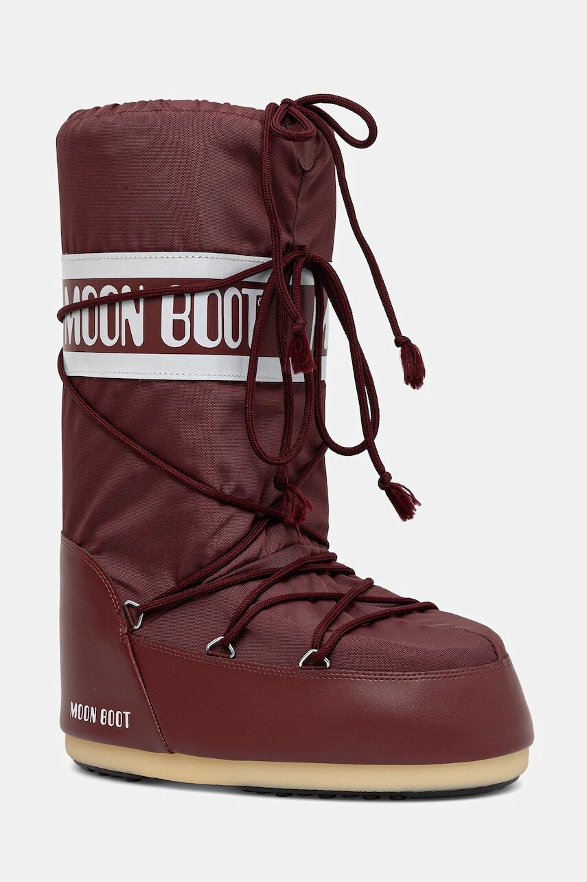 Snehule Moon Boot MB ICON NYLON červená farba, 80D1400440 D013