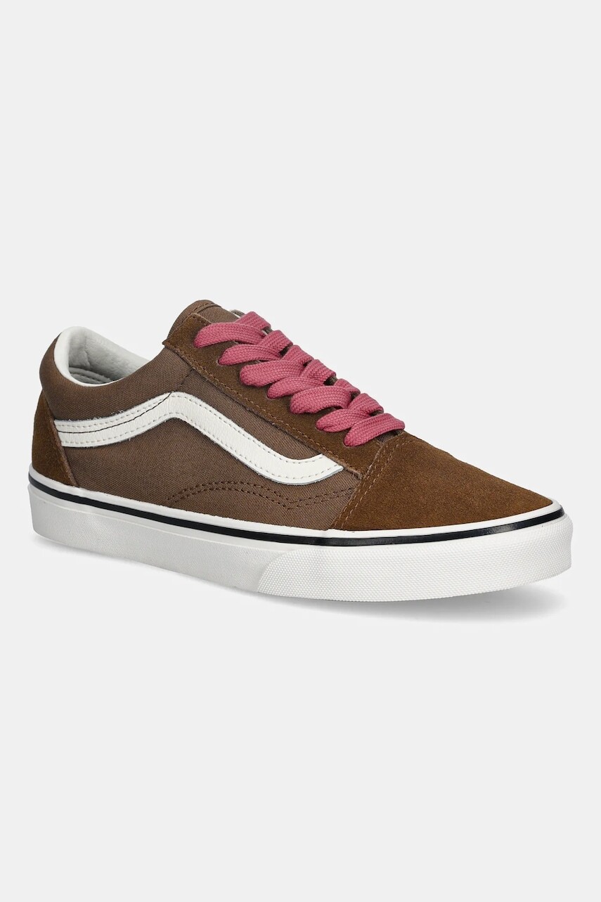 Semišové tenisky Vans Old Skool hnedá farba, VN000D6WRPK1
