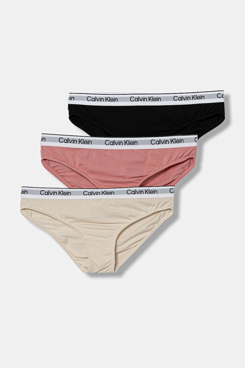 Detské nohavičky Calvin Klein Underwear 3-pak ružová farba, G80G800728