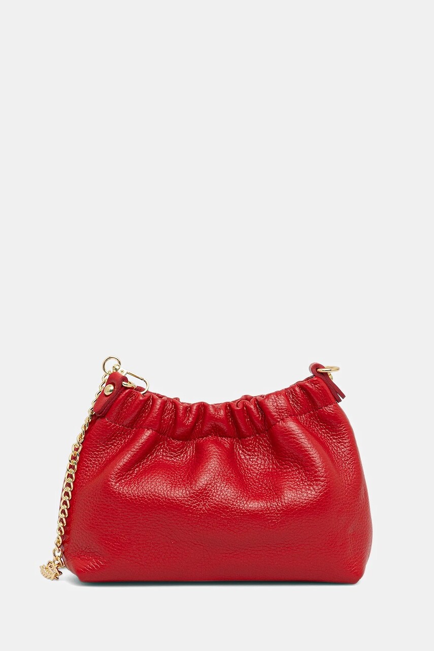 Kožená listová kabelka Answear.LAB červená farba