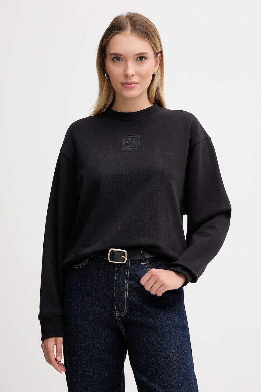 Mikina Calvin Klein čierna farba, melanžová, LV044D203G